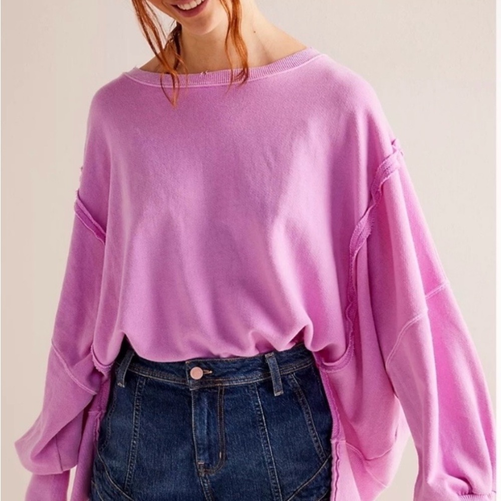 Free People We the Free Camden Sweatshirt in pink